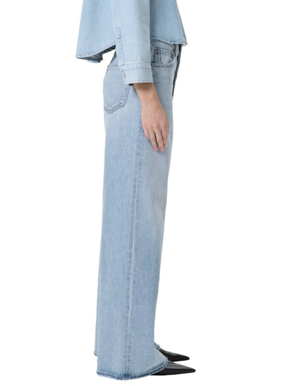 NWT AGOLDE Dame in Conflict High Rise Wide Leg No Cuff Rigid Jeans 26 - Picture 13 of 13
